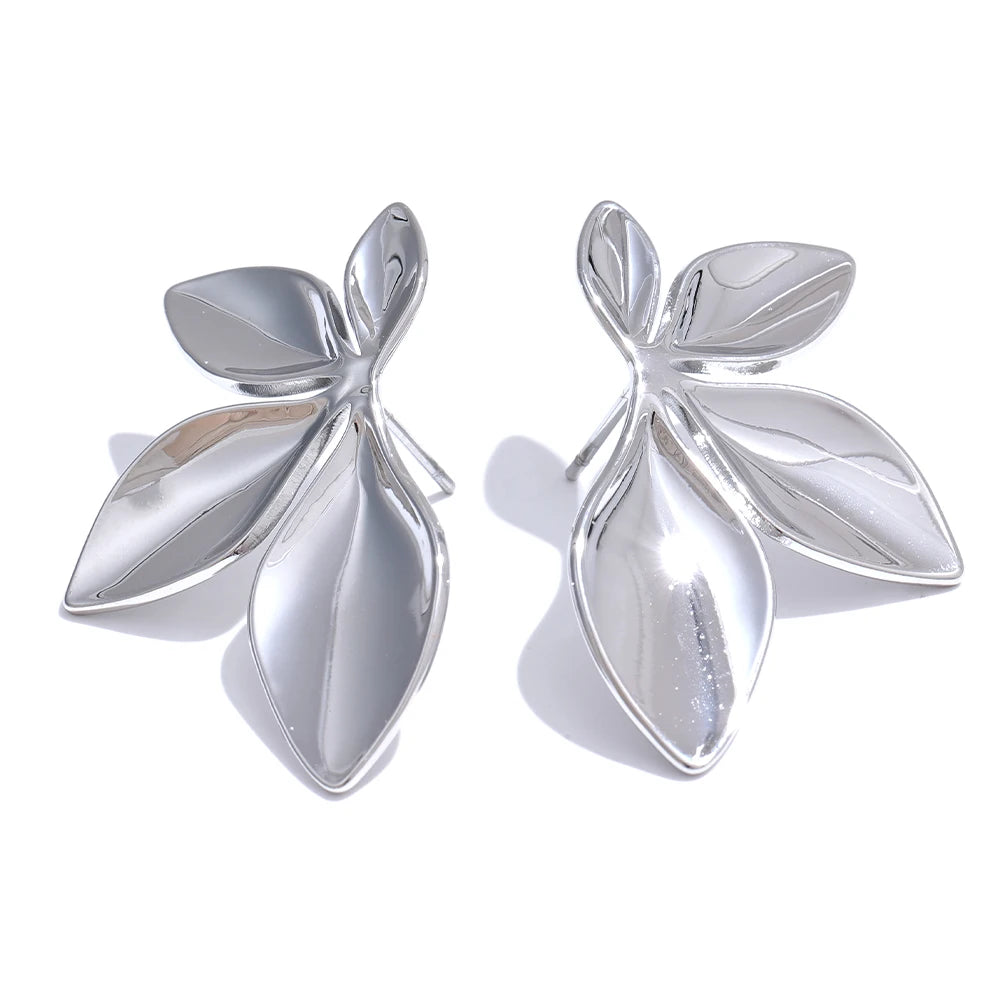Aurea Leaf Studs