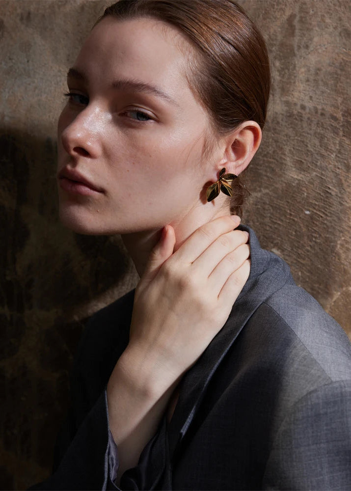 Aurea Leaf Studs