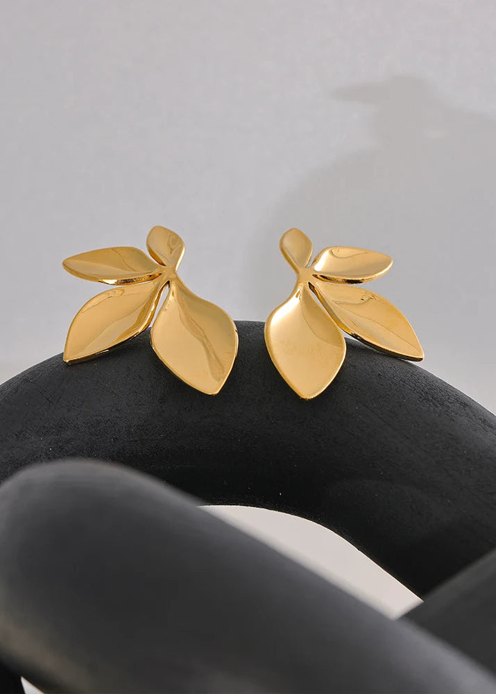 Aurea Leaf Studs