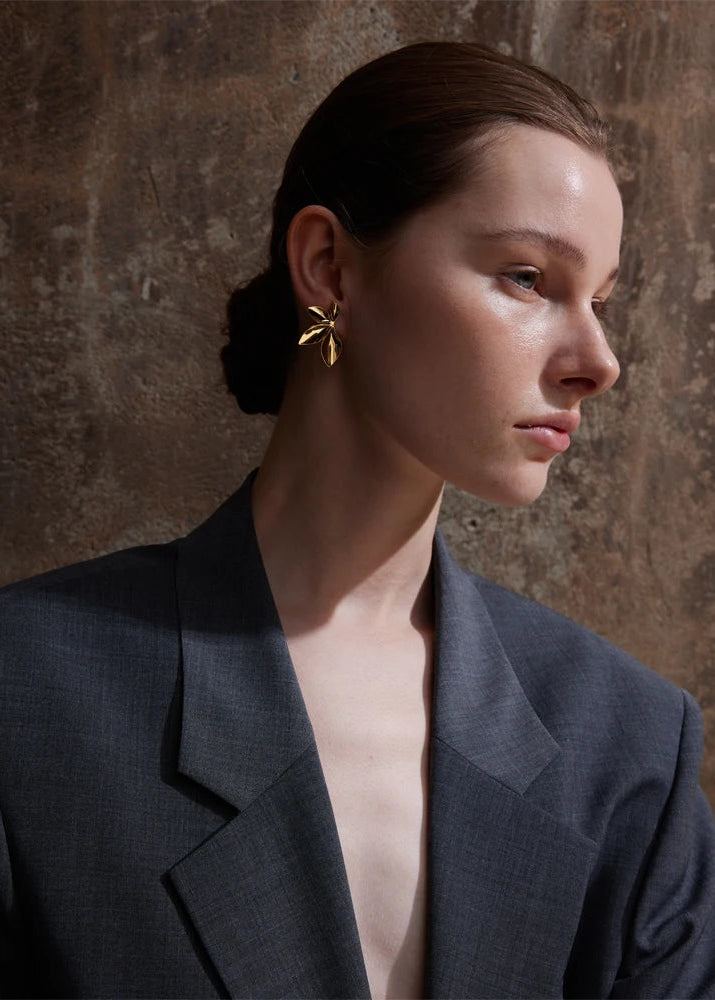 Aurea Leaf Studs