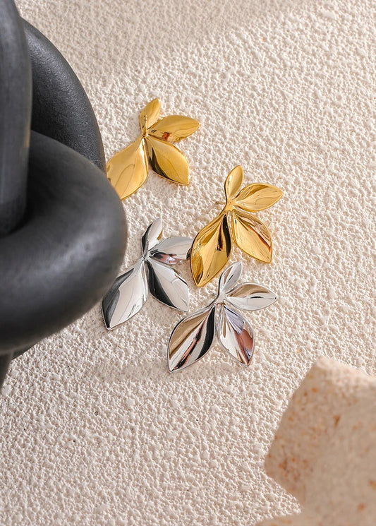 Aurea Leaf Studs